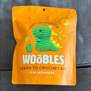 The Woobles Fred the Dinosaur Learn to Crochet Kit - Orange